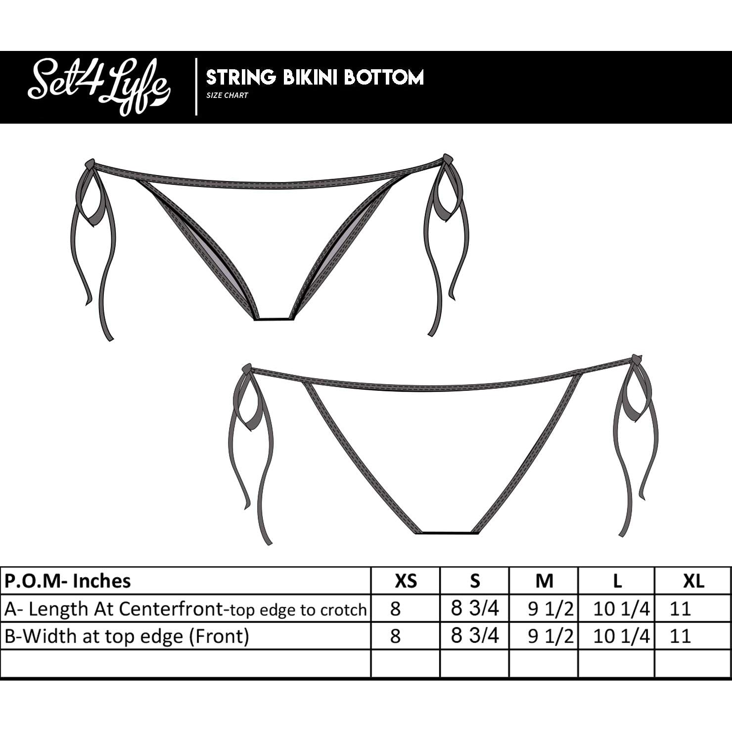 size chart – Ruby Swimwear