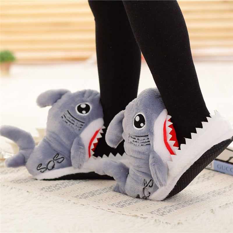 SHARKIE FUZZY SLIPPERS