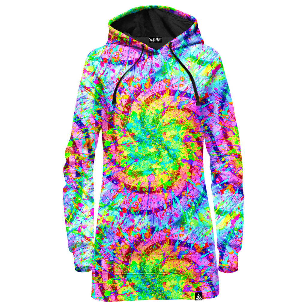 NEON DIZZY HOODIE DRESS