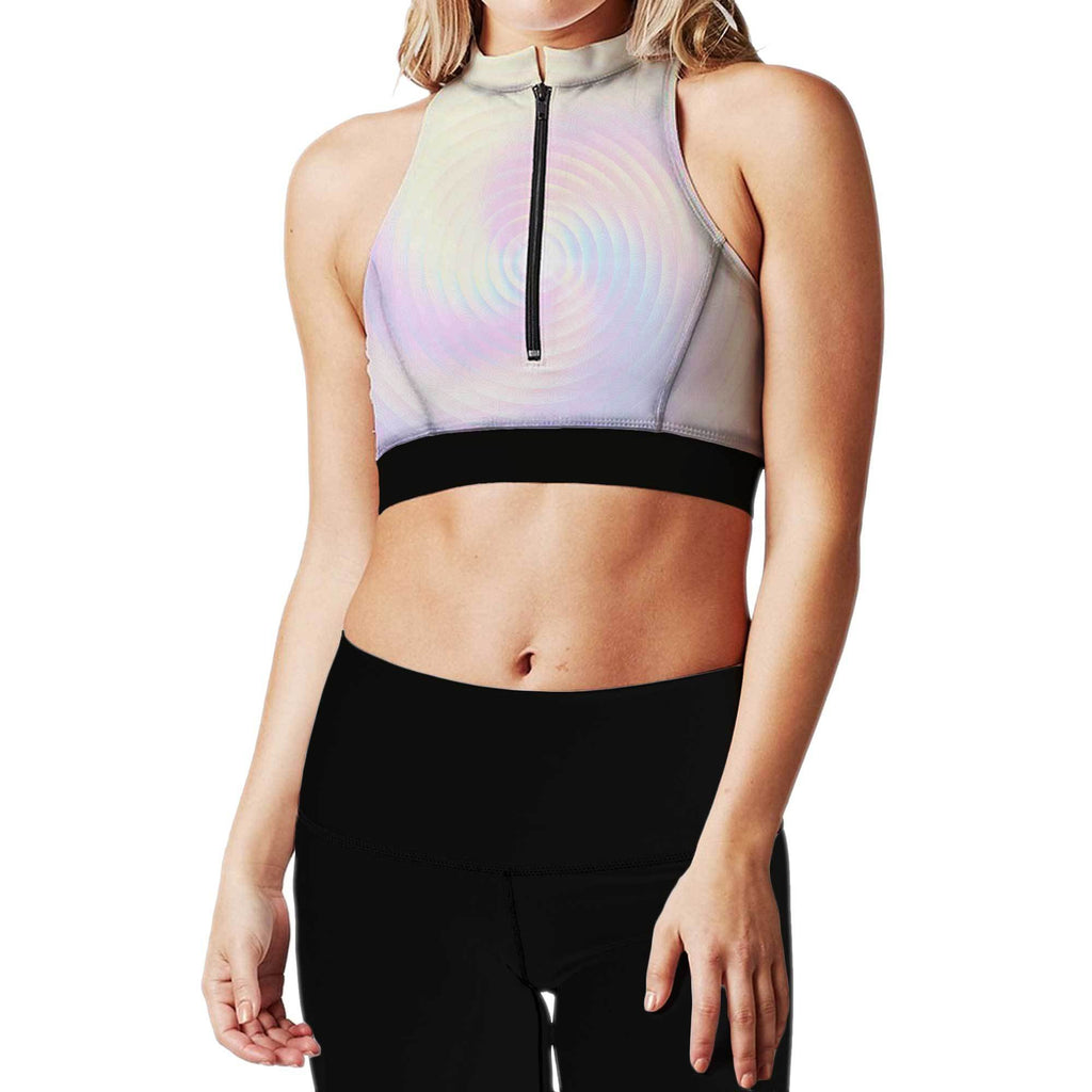 PASTEL FUNDAMENTAL ZIP UP SPORTS BRA